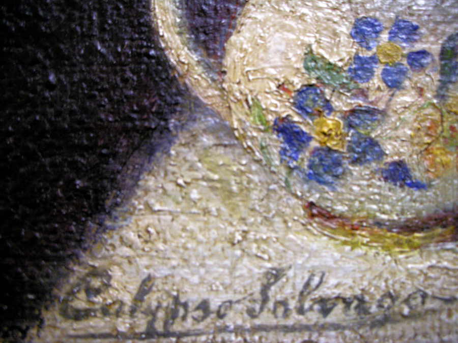 Art Restoration Signature After Cleaning