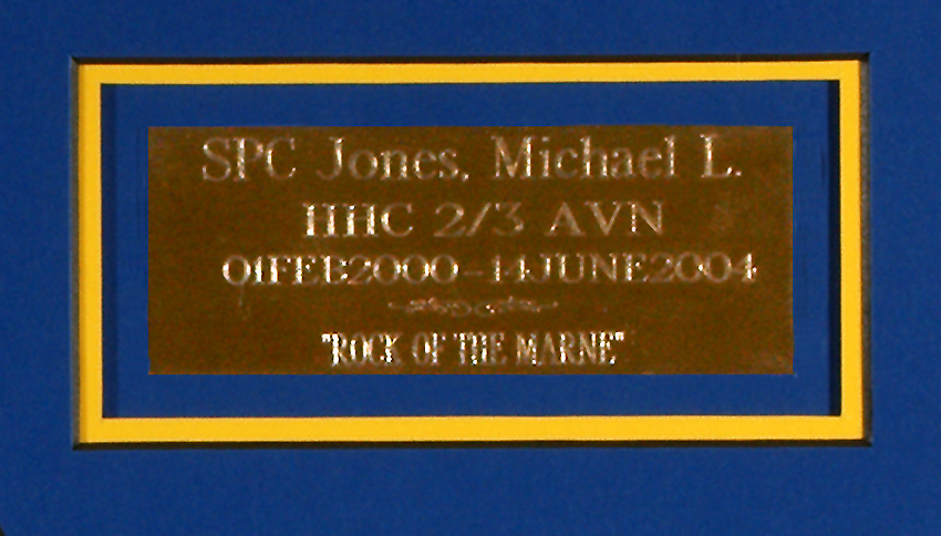 engraved plates for picture frames and shadow boxes
