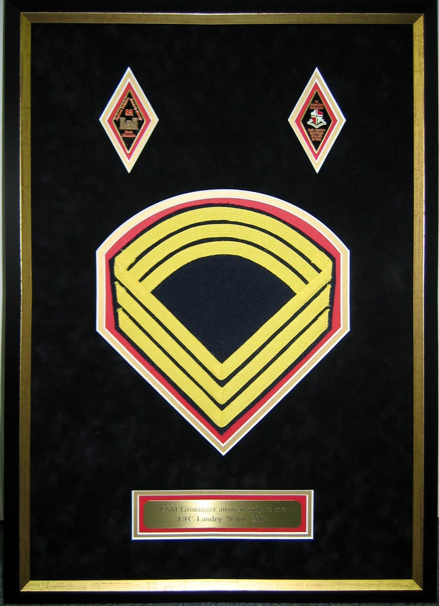 Framed Chevron Shadowbox