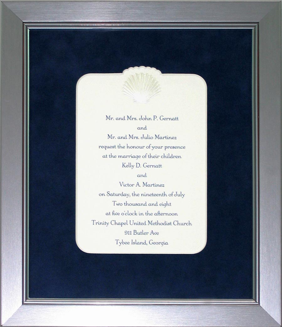 framed wedding invitations