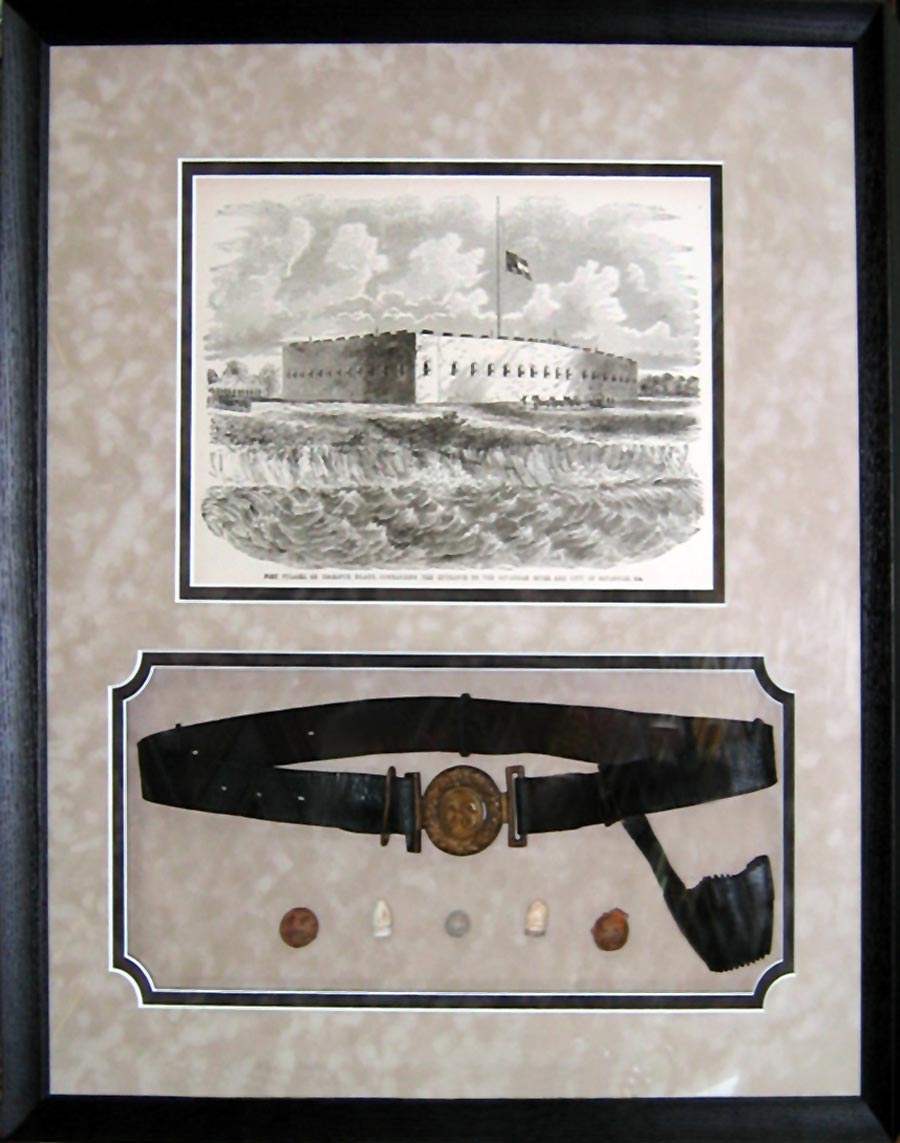 Civil War Artifacts Shadow box